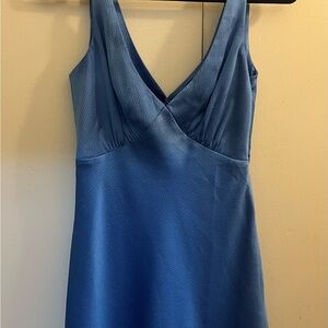 Blue Sleeveless Mini Dress